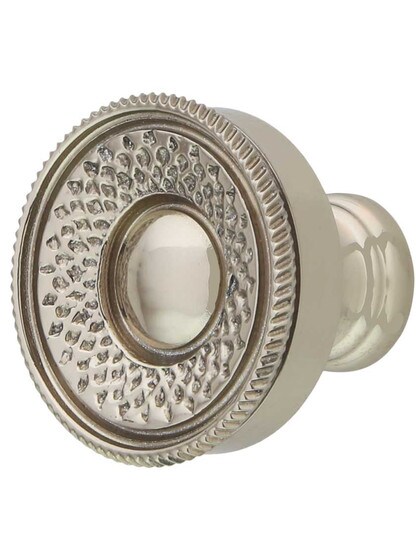 Chalice Cabinet Knob - 1 1/4 inch Diameter in White Brass.